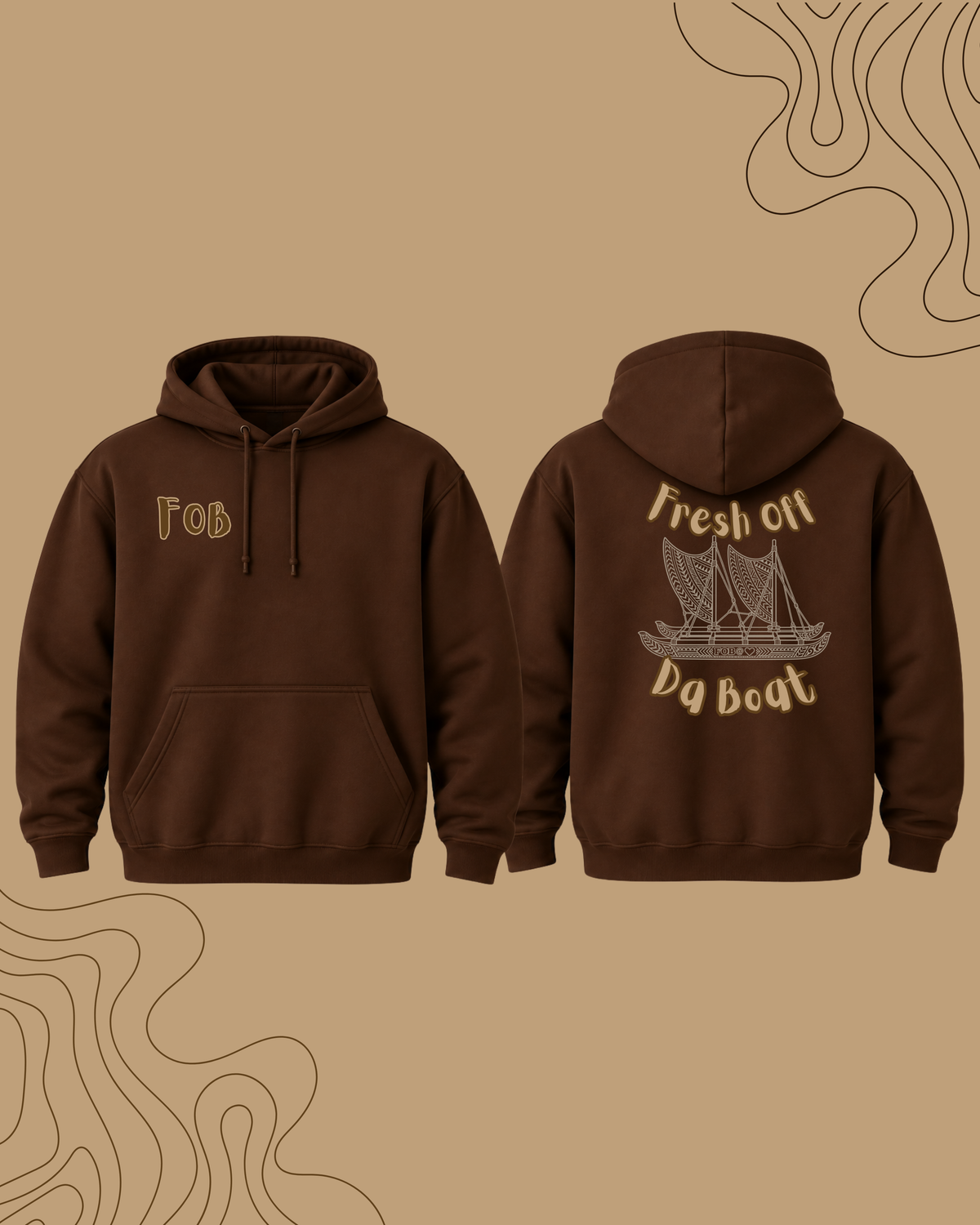 FOB- Fresh Off Da Boat Adult Hoodie