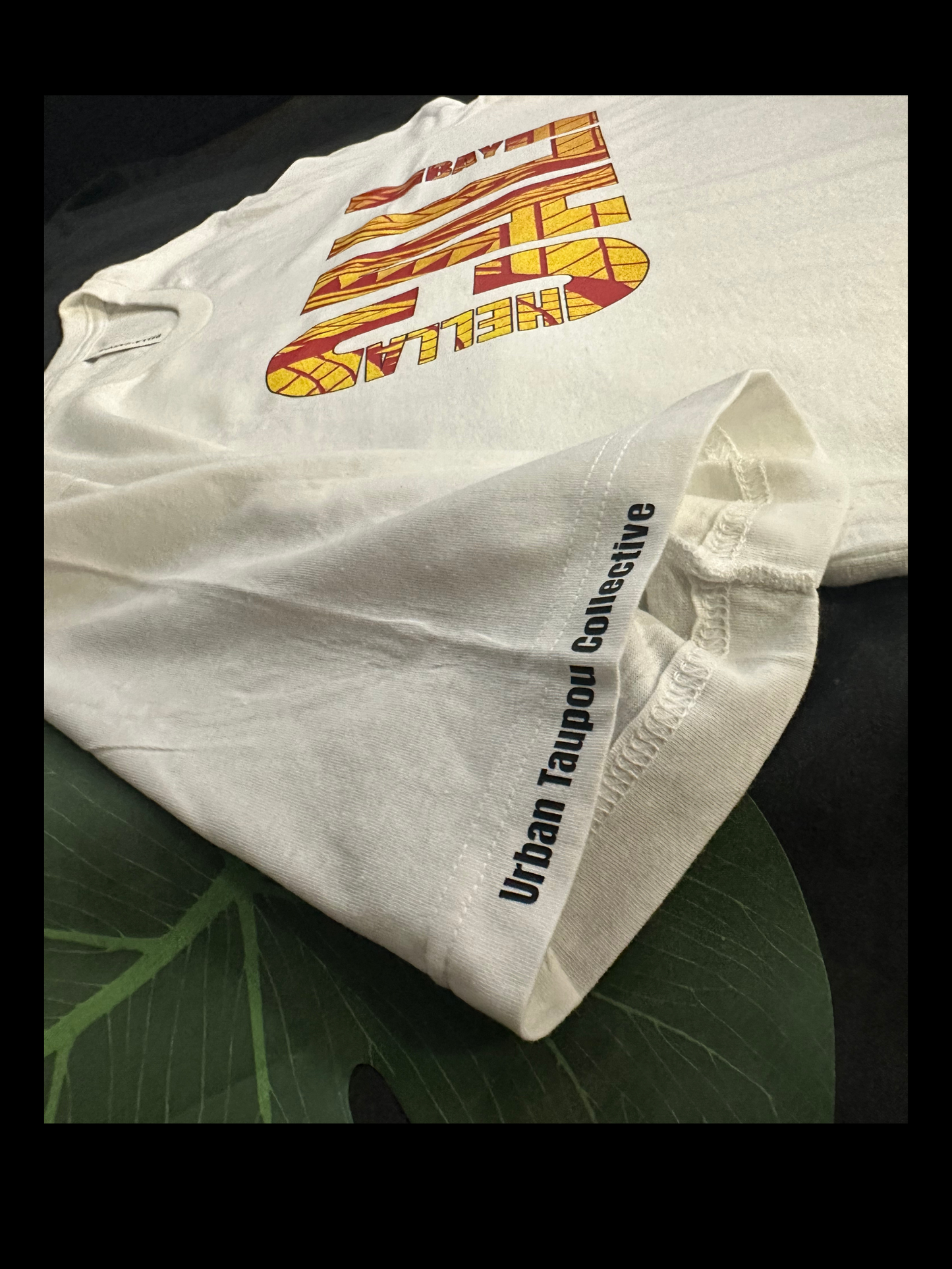 Cali Hella Bay Tribal Design White Tee