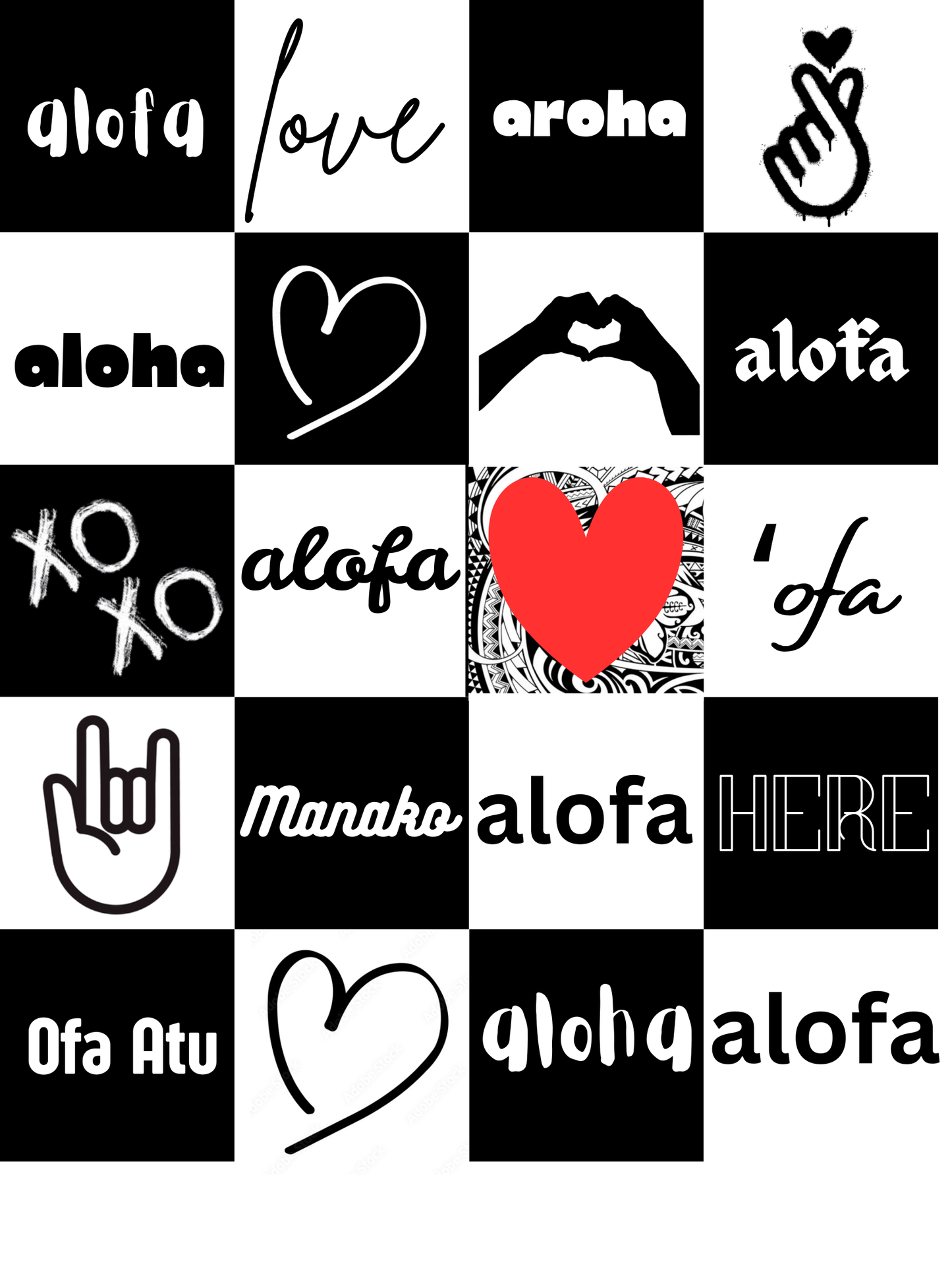 Alofa/Love Kids White Tee